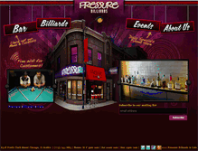 Tablet Screenshot of pressurebilliards.com